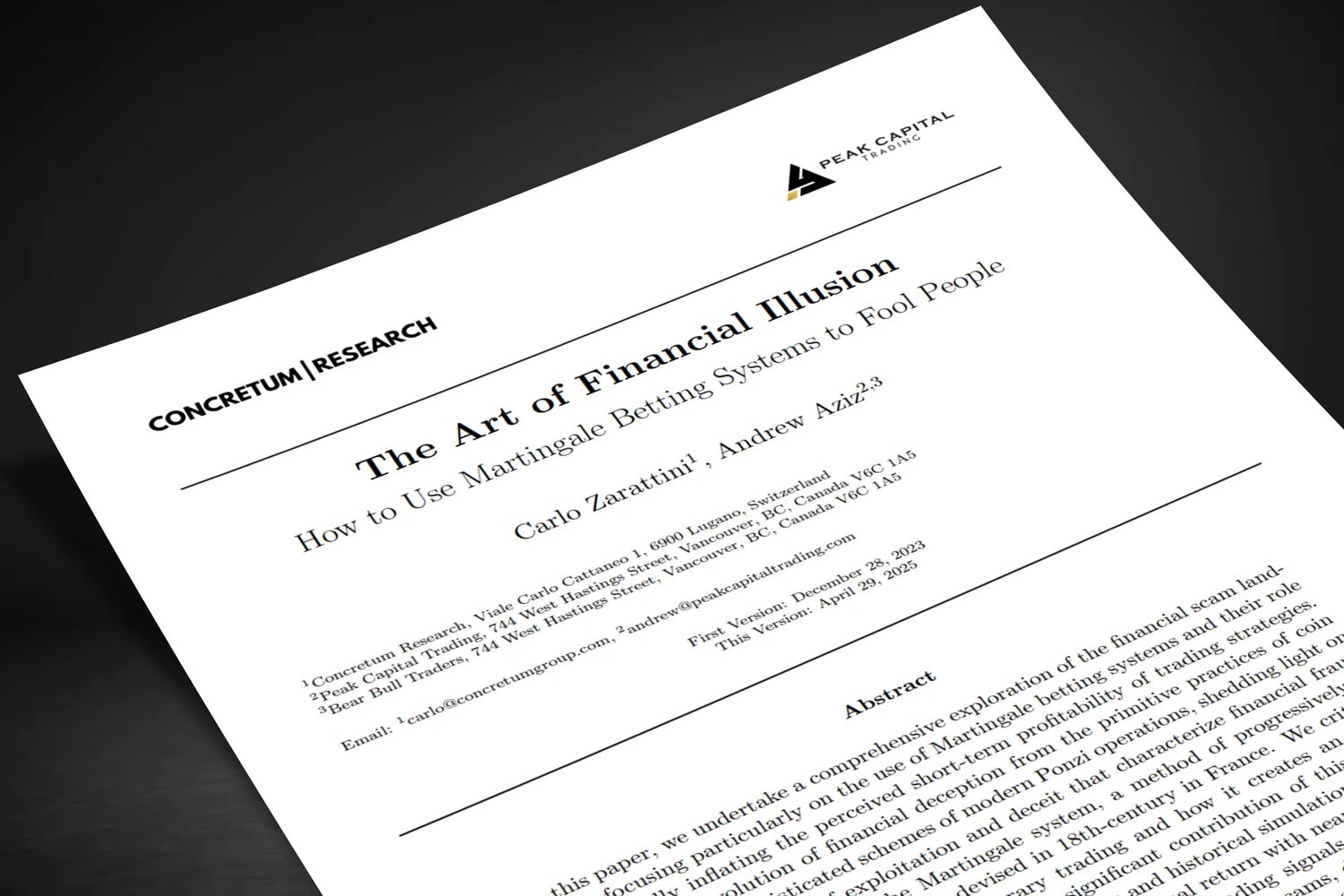 The Art of Financial Illusion