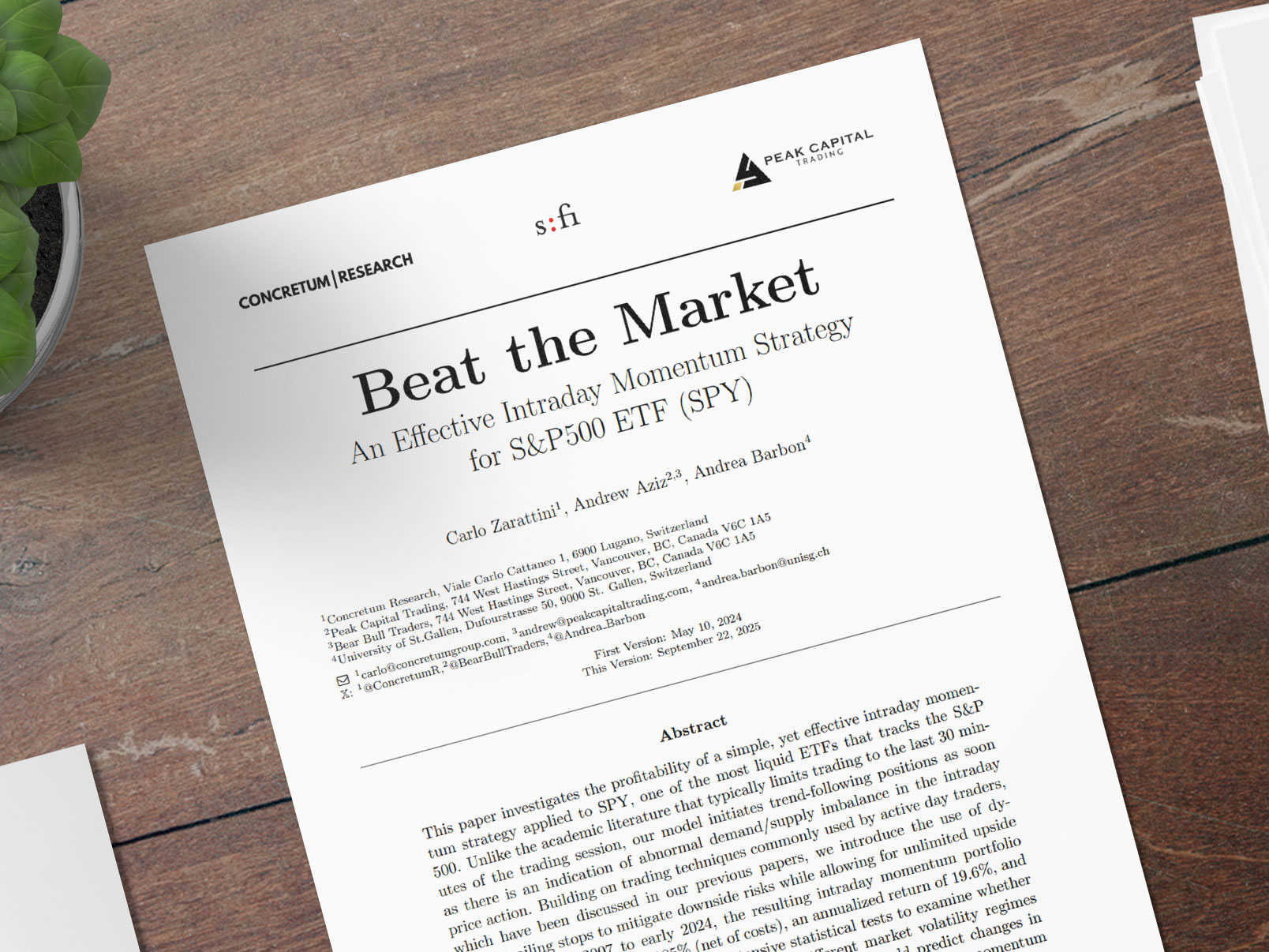 Beat the Market: Intraday Momentum for SPY