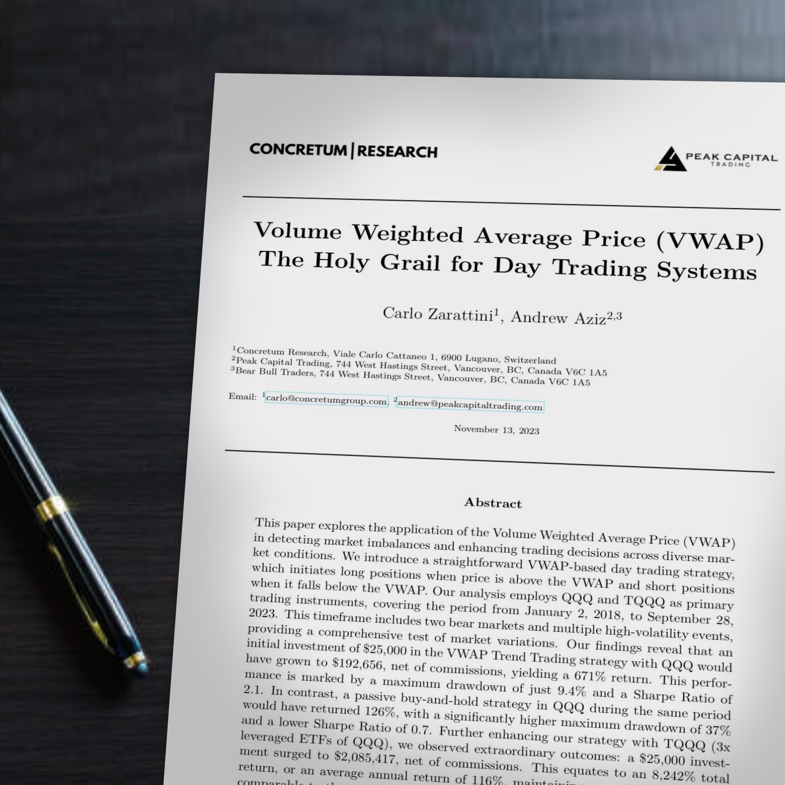 VWAP: The Holy Grail for Day Trading Systems