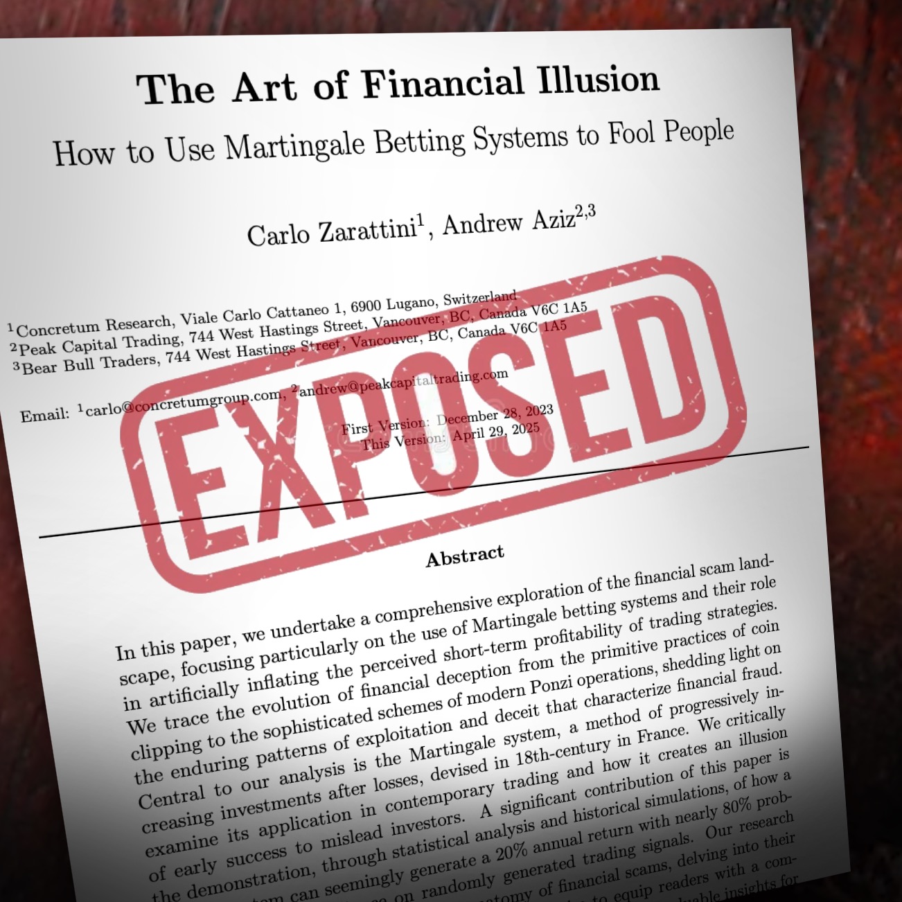 The Art of Financial Illusion