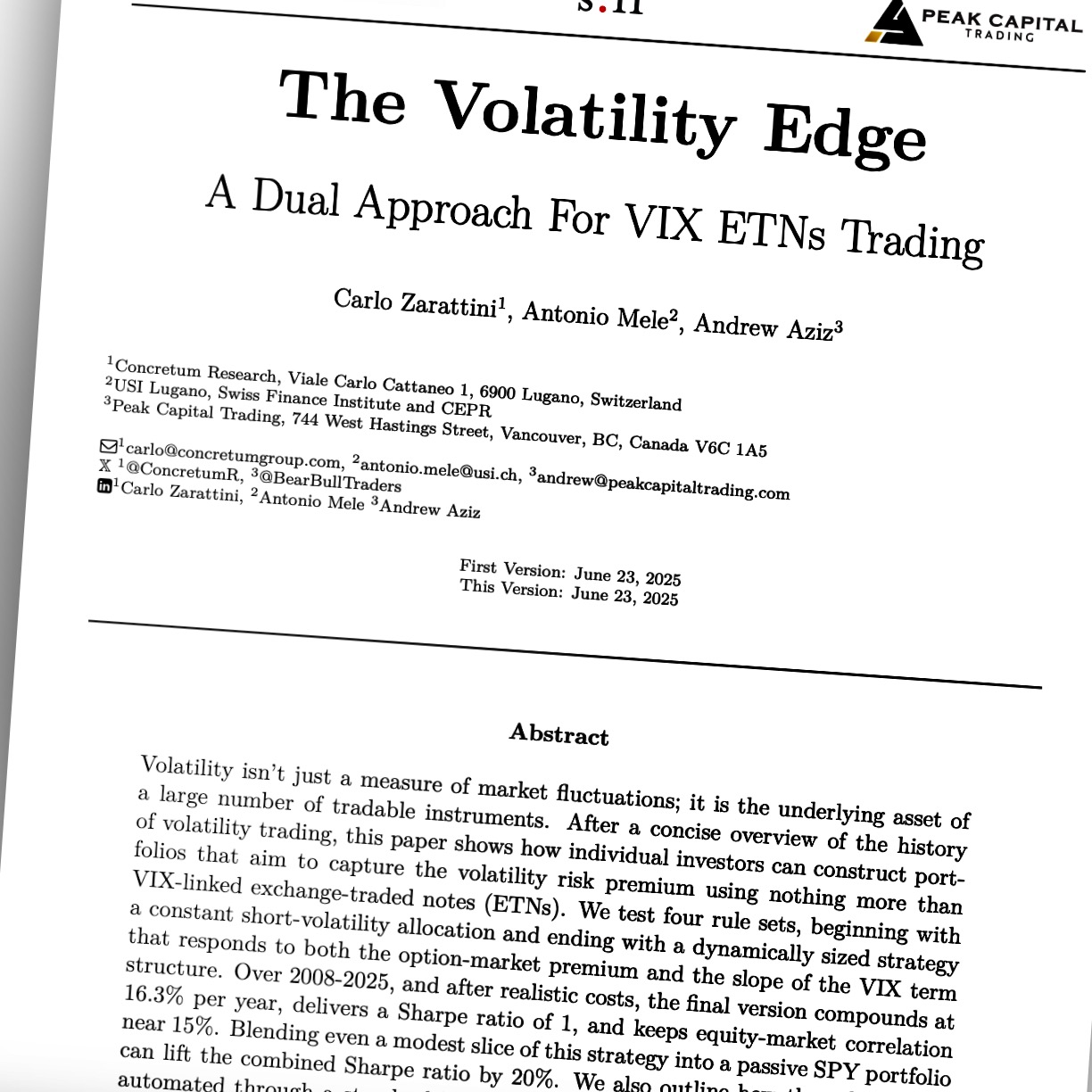 The Volatility Edge: VIX ETNs