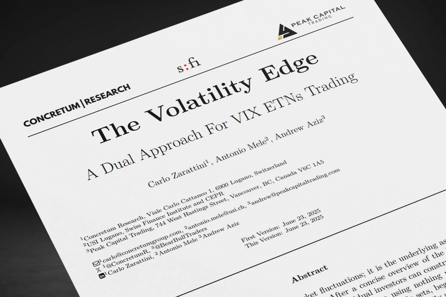 The Volatility Edge: VIX ETNs