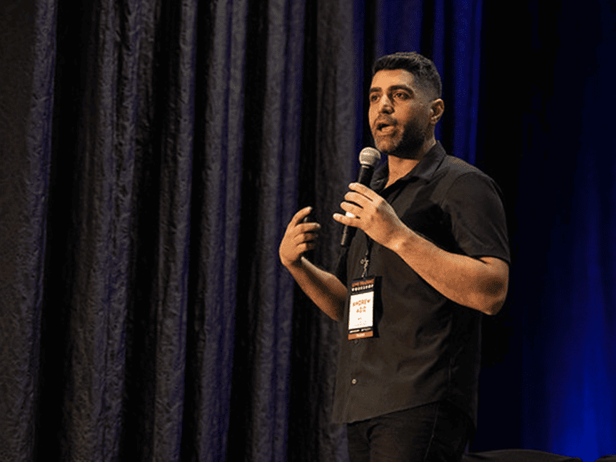 Andrew Aziz presenting