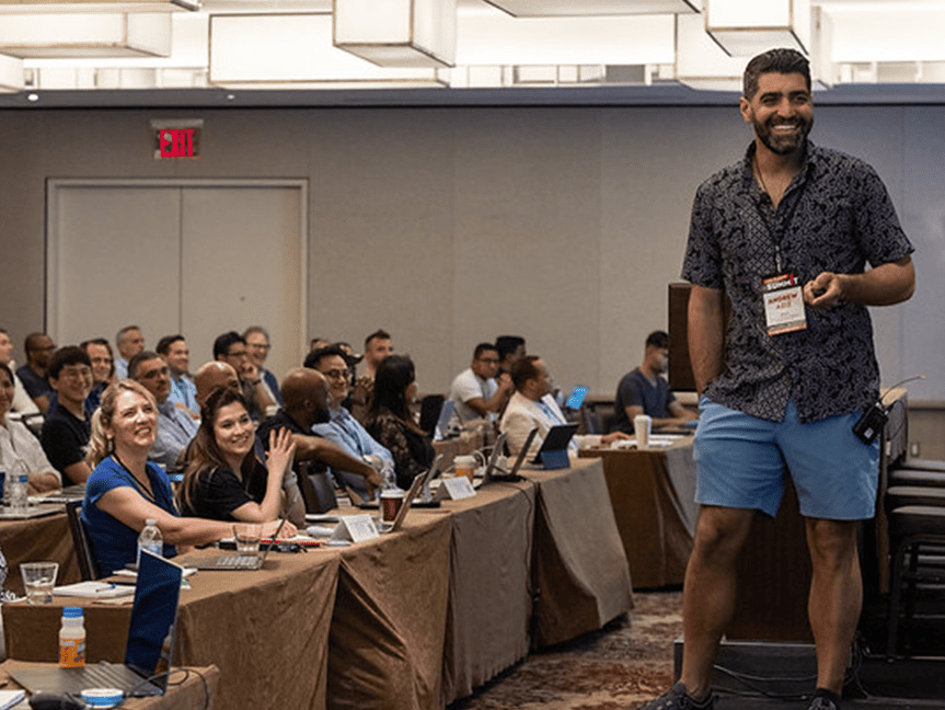 Andrew Aziz presenting