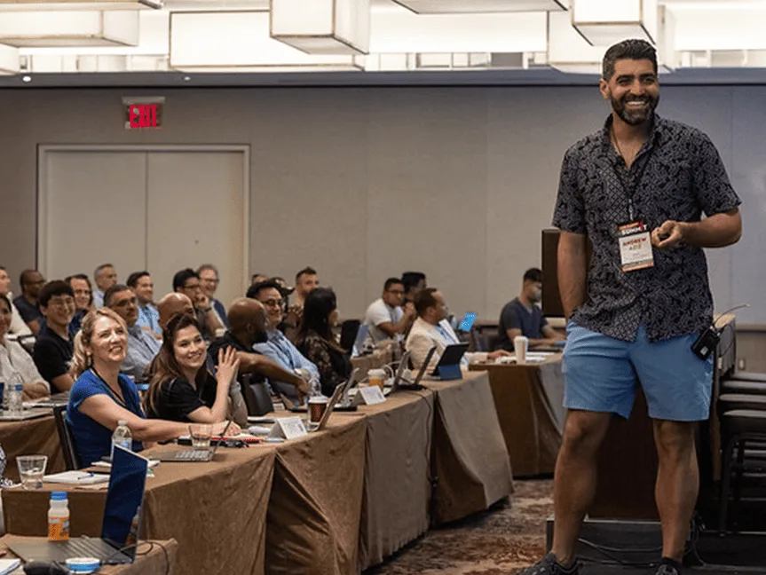 Andrew Aziz presenting